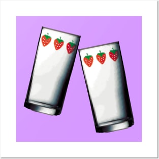 Nana strawberry glasses - Pixel Art #004 Posters and Art